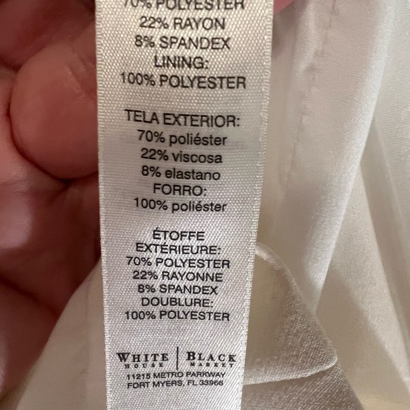 White House Black Market White Moto Style Blazer with Silver Zipper. - Picture 6 of 8